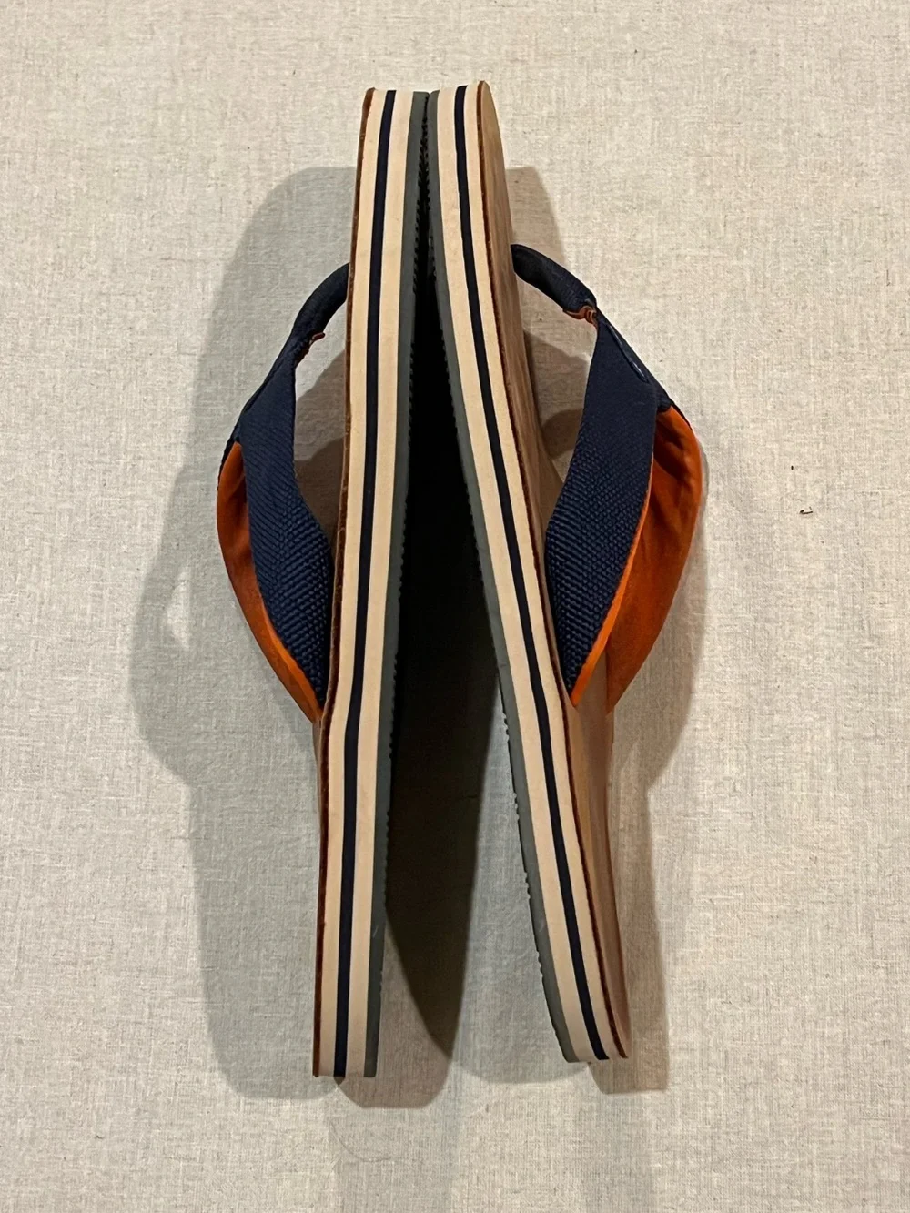 Hari Mari Scouts Nubuck Leather Flip Flops With Nylon Webbing Strap Men’s 13/14